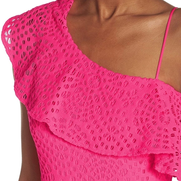 LILLY PULITZER Callisto Midi Dress, Terry Lace, Pink Cosmo - Picture 3 of 8